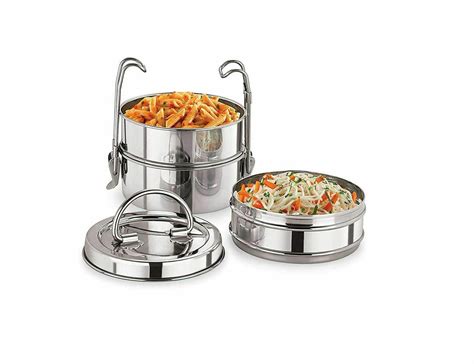 steel tiffin box 2 containers|steel tiffin box 3 container.